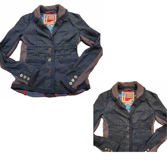 Rare Gem!! EUC Vintage Free People Embroidered Mixed Print Jacket Size 2 - Picture 4 of 11